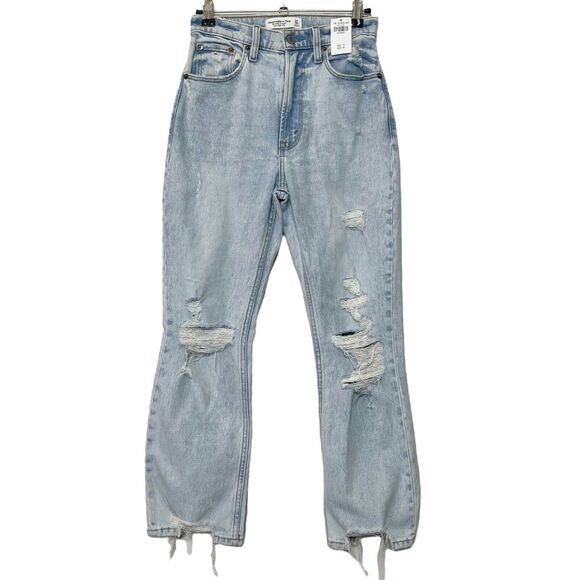 Abercrombie Curve NWT Love Ultra High Rise Straight Jeans 24 Short - Picture 1 of 12